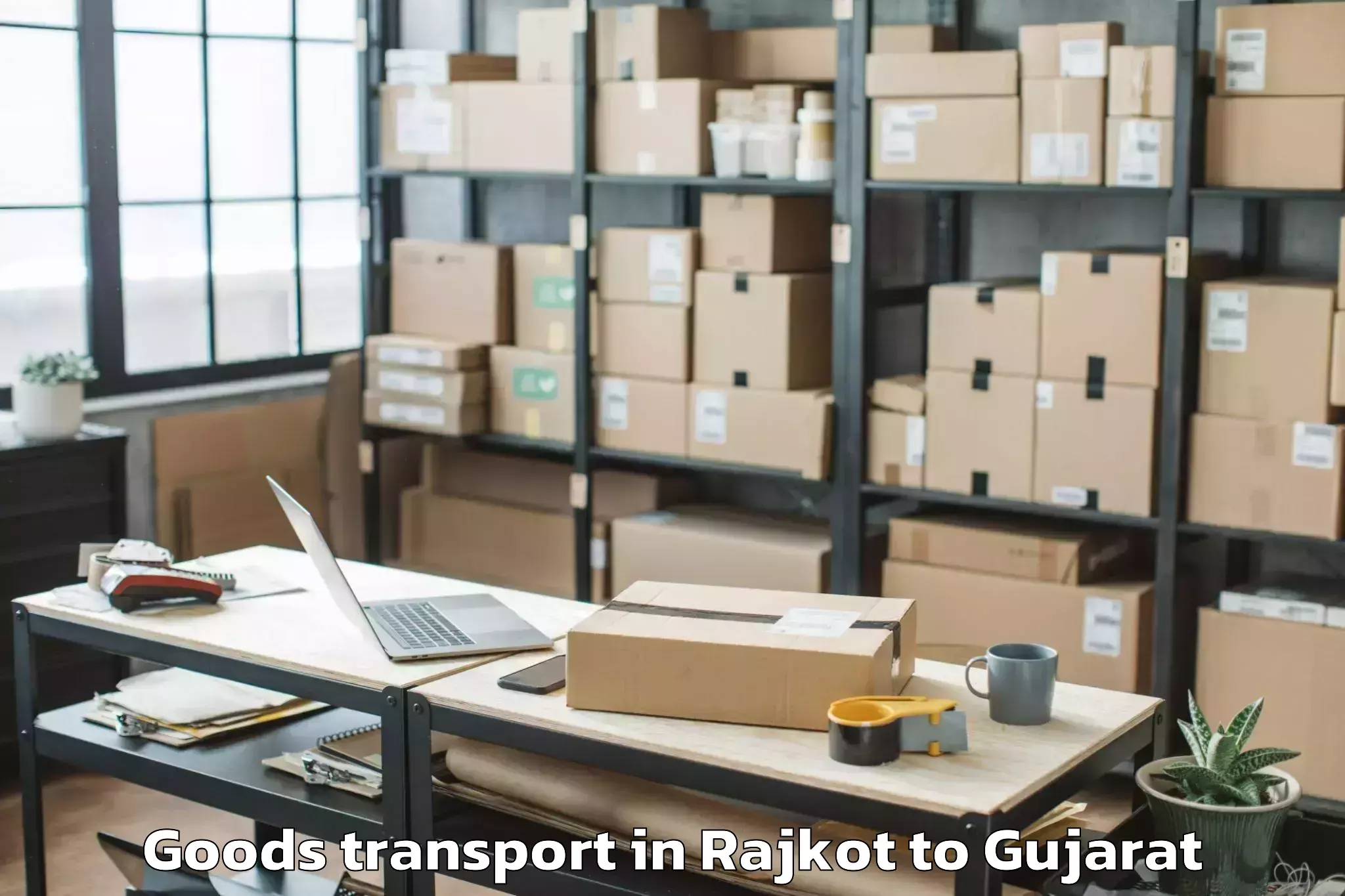 Affordable Rajkot to Hansot Goods Transport